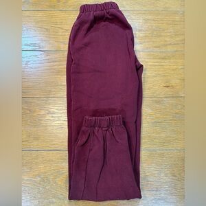 Brandy Melville Red Sweatpants Elastic Waist Slim Fit